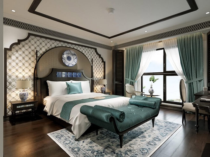 Rèm 2 lớp phong cách Indochina