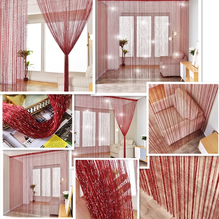 Rèm đỏ bắt mắt, độc đáo